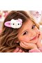 Cute Bow with Large Fluffy Plush Toy Hello Kitty Pink Snap-On Side Buckle