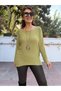 Italian Soft Textured Knitwear with Pendant Pistachio Green - 2