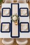 4-Person Ruffled Runner Set – 4 Square Placemats, 5-Piece Stylish Table Set