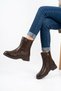 Serven Side Buckle Sole Detailed Genuine Leather Women's Boots Brown Skin - 5