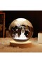4 Pieces of Little Prince Luminous Glass Globe 8 cm – Color Changing USB Lighting with Wooden Base, Decorative Tabletop Display Night Light - 3