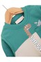 Baby Boy Seasonal Dinosaur Printed 2 Thread 6-9-12-18-24 Months Stylish Top and Bottom Set - 3