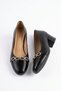 Molersa Front Buckle Stoned Women's Heeled Shoes Black - 3