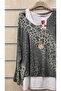 Italian Leopard Pattern Necklace Blouse Undershirt - 4