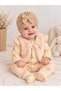 Knitted Baby Girl Bandana Hat Set - 2