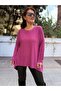 Italian Asymmetrical Knitwear Tunic Plum - 3