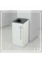 Steel Waste Bin with Galvanized Inner Bucket | Residual Waste Label | Open-Top Square Segregation Bin for Office, Hotel & Commercial Use | 70 Liters | White & Charcoal - 6