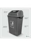 Flexible Plastic Trash Bin | Durable Waste Bin & Garbage Container | 60 Liters | Grey - 2