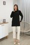 Ribbed Tunic with Buttoned Sleeves - 3