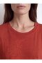 Two Mt Shop Quality Lcw Grace Red Combed Cotton Patterned Loose & Loose-Fitting Short Sleeve Women's T-Shirt - 3