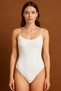 3 Pieces of Snap Fastener Badi Gray Premium Cotton Lycra Bodysuit - 5