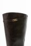 Oriana Buckle Detailed Women's Black Flat Heeled Below-The-Knee Leather Boots - 4