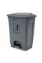 Mini Step Trash Bin | Plastic Matte Finish | Pedal Dustbin for Bathroom & Kitchen | 20 Liters | Grey