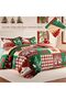 Reversible Patchwork Quilts Queen Size, 3 Piece, Orange - 2