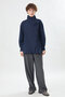 Degaje Collar Pocket Jacket Navy Blue - 4