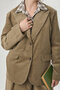 Basic Corduroy Jacket Beige - 4