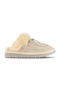 Megy Genuine Leather Suede Fur Lace Detailed Women's Slippers - 4