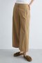 Women's High Waist Wide Leg Pants with Pocket Detail - Camel - 4
