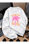 Crew Neck Sweatshirt Unisex Children's Printed 3 Thread Threaded Winter Sweatshirt