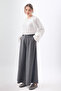Wide Leg Polyviscon Trousers Anthracite - 4