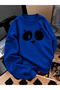 Crew Neck Sweatshirt Unisex Children's Printed 3 Thread Threaded Winter Sweatshirt