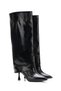 Women's Sheath Boots with Folded Long Pointed Toe - 3