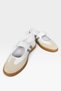 Women's Sports Velcro Ballerinas White - Gray - 4