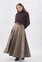 Plaid Cutout Skirt Green - 4