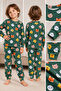 Boys' Animal-Patterned Long-Sleeved Pajama Set
