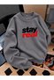 Crew Neck Sweatshirt for Boys, Printed 3-Yarn Hooded Winter Sweatshirt