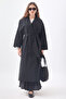 Wide Collar Trench Coat Black