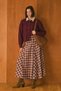 Plaid Cutout Skirt Beige - 2