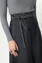 Skirt with Decorative Stitching and Segments Denim Skirt Black - 6