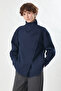 Degaje Collar Pocket Jacket Navy Blue - 5