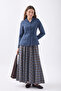Slim Fit High Collar Versatile Jacket Indigo