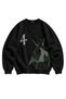 Unisex Oversize Ulquiorra Cifer Ense Printed Bleach Anime Themed Hoodless Sweatshirt - 2