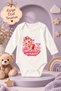 Fun Printed Long Sleeve Baby Bodysuit – Girl/Boy Model - 3