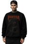 Unisex Oversize Pantera Snake Printed Hoodless Crew Neck Rock Band Themed Sweatshirt