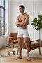 Men's Comfortable Flexible Seamless White Boxer - 4
