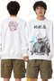 Unisex Oversize Hell's Paradise Gabimaru Ense Printed Naruto Anime Themed Hoodless Sweatshirt