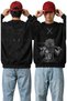Unisex Oversize Demon Slayer Inosuke Hashibira Back Printed Hoodless Anime Sweatshirt