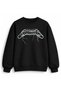 Unisex Oversize Metallica Ride the Lightning Back Printed Crew Neck Hoodless Sweatshirt - 2