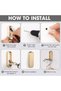 Gold Foldable Wall Hooks - 2-Pack Space-Saving Coat and Towel Hooks, Collapsible Hooks for - 4