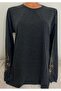 Er Clothing Winter Cotton Combed Cotton Blouse Long-Sleeve O-Neck Sleeve Embroidery Smoked - 3
