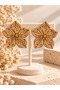Wicker Detailed Flower Earrings - 2