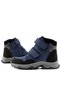Rakerplus 8053-Ls Navy Blue-Black Trekking 100% Leather Velcro Fur Boys' Boots - 5
