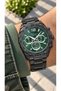 Smoked Steel Cord Green Dial, Functional Men's Wristwatch in Stylish Box
