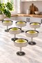 Parla Series 6-Piece Footed Glass Bowl Set Silver Titanium Plated Snack Bowl Presentation Bowl Dessert Bowl Gift Dowry Box - 4