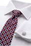 Tile Pattern Claret Red Premium Italian Patterned Imported Fabric Tie |   Minimalist Design