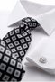 Tile Pattern Premium Italian Patterned Imported Fabric Tie |   Minimalist Design